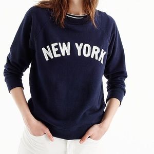 J. Crew “New York” Crewneck Sweatshirt, Navy, XS